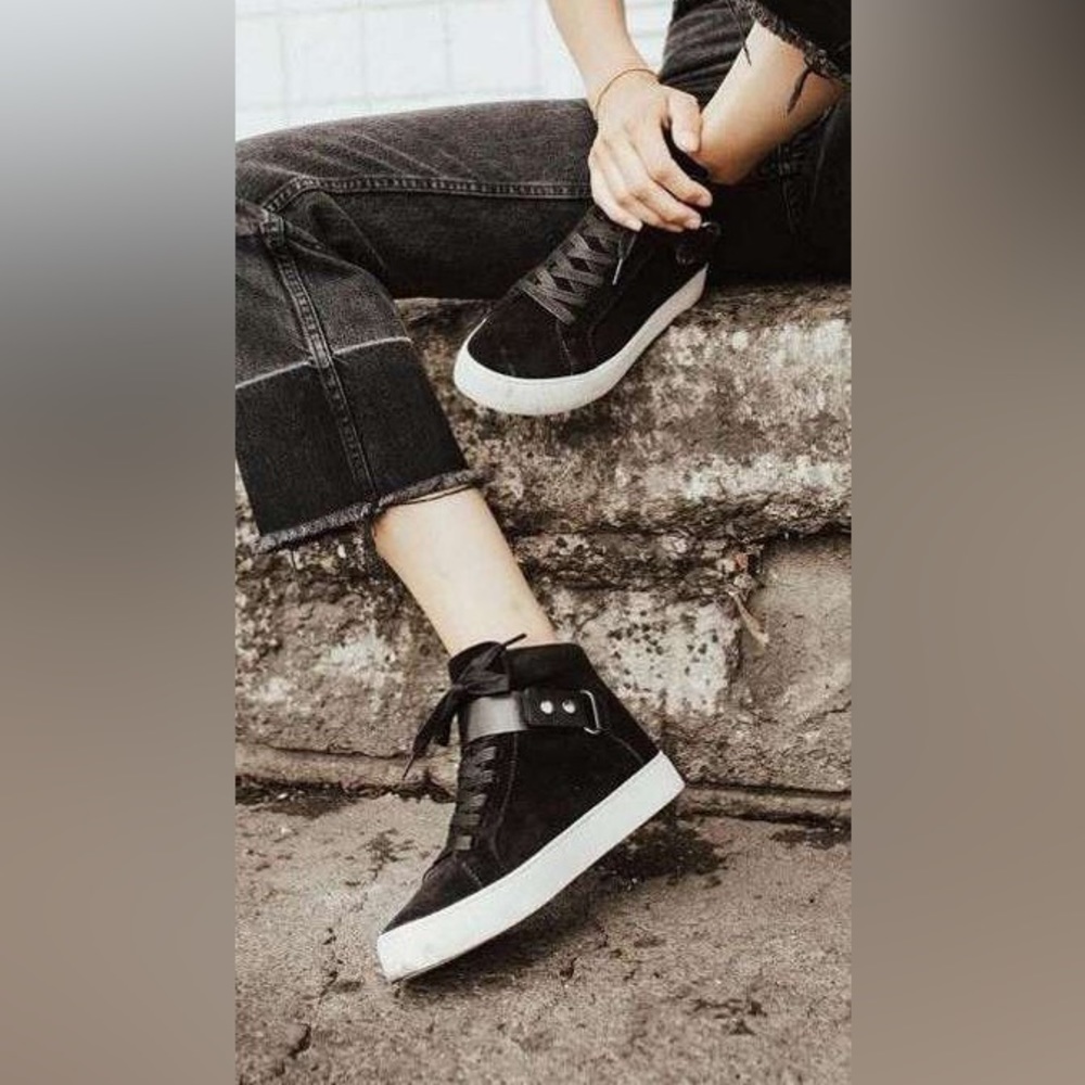 Frye Lena Harness High Top Sneakers (7.5)